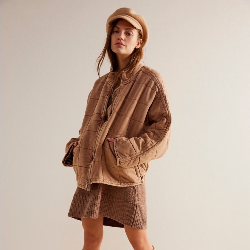 Free People Dolman Quilted Knit Jacket